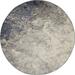 Nourison Passion 5' Round Charcoal and Ivory Area Rug - Nourison PASSN