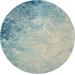 Nourison Passion 8' Round Navy Light Blue Area Rug - Nourison PASSN