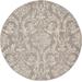 Nourison Jubilant JUB09 Grey 5' Round Farmhouse Area Rug - Nourison JUBIL