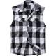 Brandit Checkshirt Chemise sans manches, noir-blanc, taille 5XL