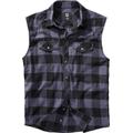 Brandit Checkshirt Chemise sans manches, noir-gris, taille 5XL