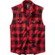 Brandit Checkshirt Chemise sans manches, noir-rouge, taille L