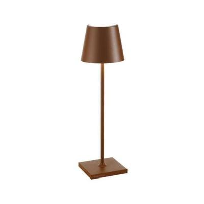 Zafferano - Poldina pro dimmbare wiederaufladbare led tischlampe 2.2w warmes licht 3000k aluminium Image