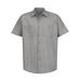 Red Kap SP24 Short Sleeve Industrial Work Shirt in Light Grey size LR | Cotton/Polyester Blend SP20, SL20, SB22, CS20