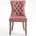 Rasoo Elegant High-end Tufted Solid Wood Upholstered Dining Chair with Nailhead Trim 2 PCS