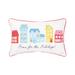 Village Holiday Printed & Embellished Throw Pillow