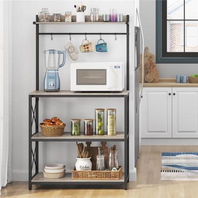 Yaheetech 4-Tier Storage Shelf Kitchen baker's Microwave Oven Stand