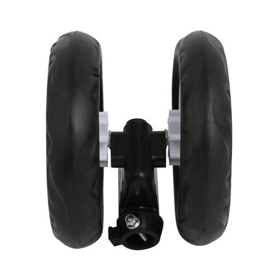 135mm Diameter Plastic Double Wheel Swivel Pulley Roller for 19mm Tube - Black, White, Red