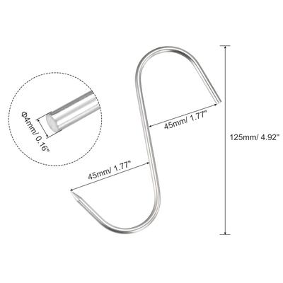 Meat Hooks, Stainless Steel S-Hook Meat Processing for Chicken Hanging - Silver Tone