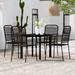 vidaXL Patio Dining Set Outdoor Dining Set Garden Table and Chair Set Black