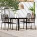 vidaXL Patio Dining Set Outdoor Dining Set Garden Table and Chair Set Black