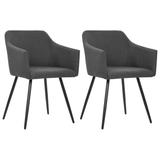vidaXL Dining Chairs Upholstered Chair with Metal Legs for Living Room Fabric - 21.3" x 24.4" x 31.5"