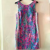 Lilly Pulitzer Dresses | Lilly Pulitzer Mini Dress With Eyelet 2 | Color: Green/Pink | Size: 2
