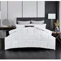 Groundlevel Hotel Quality 85% White Goose Feather and 15% Soft Down Duvet Comforter With 100% Down Proof Fabric Cover (13.5 Tog, King)