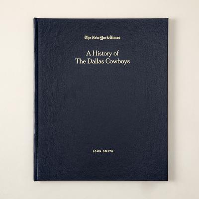 New York Times Custom Football Book - Dallas Cowboys with Magnifying Glass