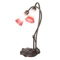 Meyda Lighting Pink/White Pond Lily 16 Inch Table Lamp - 173759