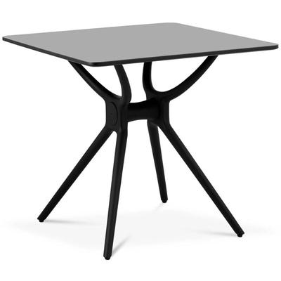 Tisch quadratischer Tisch für Heimbüro, universell, max. 150 kg, 80 x 80 cm, schwarz