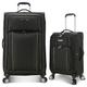 Traveler's Choice Lares Softside Erweiterbares Gepäck mit Spinner-Rädern, Schwarz, 3 Piece Luggage Set, Lares Softside Erweiterbares Gepäck mit Spinnrollen