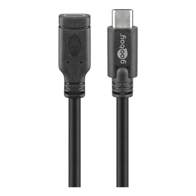goobay USB-C Verlängerungskabel schwarz schwarz