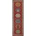 Geometric Traditional Kazak Oriental Wool Runner Rug Hand-knotted - 2'9" x 10'1"