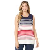 Plus Size Women's Liz&Me® Classic Shell by Liz&Me in Multi Stripe (Size 3X)