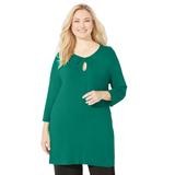 Plus Size Women's Liz&Me® Swing Tunic Top by Liz&Me in Clover Green (Size 3X)