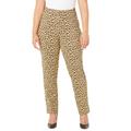 Plus Size Women's Liz&Me® Slim Leg Ponte Knit Pant by Liz&Me in Soft Camel Animal (Size 6X)