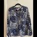 Lilly Pulitzer Tops | Lilly Pulitzer Euc 100% Silk Navy/White Elsa Top With Umbrella Pattern, Medium | Color: Blue/White | Size: M