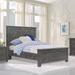 Rosalind Wheeler Carlyann Panel Bed in Gray Wood in Brown/Gray | 59 H x 65 W x 91 D in | Wayfair 4739C05DE02B435D8E77C1CD07B3658F