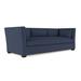 Tandem Arbor Rivington Flare Square Track-Arm Sofa Linen in Gray/Blue | 31 H x 96 W x 37 D in | Wayfair 006-10-096-CL-KL-BP-BL