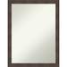 Loon Peak® Chinua Wood Framed Wall Mounted Accent Mirror in Distressed Wood in Brown | 26.25 H x 20.25 W x 0.75 D in | Wayfair