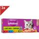 12 Boîtes en terrine pâtée pour chat 4 variétés 400g (3x4) - Whiskas