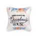 Grandma House Printed and Embroidered Throw Pillow Cotton Decorative Decor