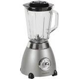 West Bend Blender Retro-Styled 3 Speeds with 48 oz Glass Blending Jar and Stainless Steel Blade, 500-Watts, Gray