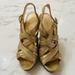 Coach Shoes | Coach Gold Heel Sandals | Color: Gold | Size: 7.5
