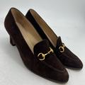 Gucci Shoes | Gucci Horsebit Leather Suede Shoes | Color: Brown/Gold | Size: 38