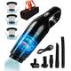 [Suction Upgrate] Handheld Vacuum Cleaner Cordless, 15000Pa Powerful Suction Car Vacuum, Mini Wet and Dry Vacuum Cleaner for Pet Hair Home Car Sofa, USB Vacuuming with Various Nozzles + Storage Bag