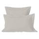 Pizuna Luxurios Cotton Standard Pillowcases 2 Pack Grey 50x75cm, 800 Thread Count Long Staple Combed Cotton Pillow Cover, Crisp Sateen Weave Oxford Pillow Cases (Luxury Pillowcase 2 PC)