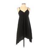 Sparkle & Fade Casual Dress - A-Line V Neck Sleeveless: Black Print Dresses - Women's Size X-Small