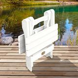 Freeport Park® Newberg Folding Plastic Outdoor Side Table Plastic in White | 17.25 H x 20 W x 14 D in | Wayfair A8DC3E25C15E45FFA8DDC379A34F920B