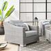 Conway Outdoor Patio Wicker Rattan Armchair by Modway in Gray | Wayfair EEI-4840-LGR-GRY