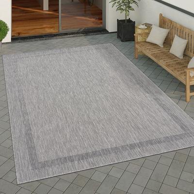 Paco Home - Outdoor Teppich Flachgewebe in Sisal-Optik mit Bordüre UV-beständig robust 80x250 cm, Image