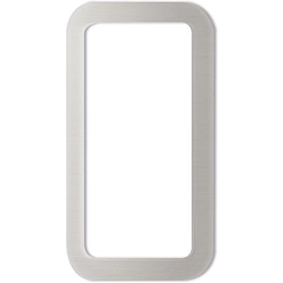 Kws Muschelgriff eckig 120x65mm, selbstklebend, Schiebetürmuschel Aluminium silber eloxiert Image
