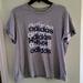 Adidas Tops | Adidas Womens Xl, Navy And White Print Tee Shirt | Color: Gray/White | Size: Xl