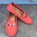 Coach Shoes | Coach Nola Loafer Flats In A Soft Red Suede And Very Comfortable - Size 6.5b | Color: Cream/Red | Size: 6.5