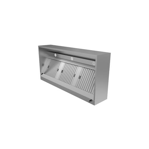 Gastro Dunstabzugshaube Wandhaube Kastenform Edelstahl 3800x950x400 mm Filter uLED Spots