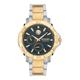 Versus Versace DTLA Collection Luxury Mens Watch Timepiece with a Two Tone Bracelet Featuring a Two Tone Case and Blue Dial, Gold/Silver, One size, Versus Versace | DTLA