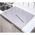 jxgzyy Stainless Steel Cutting Board 50x80cm Heavy Duty Chopping Board Worktop Protector with Lip and Rolling Pin Kitchen Cutting Board for Kneading Bread Meat Vegetables