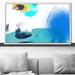 Orren Ellis Dream w/ Me II by Ruth Fromstein - Floater Frame Painting on Canvas in Blue/Green/White | 21.5 H x 33.5 W x 2 D in | Wayfair