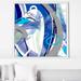 Orren Ellis Blue Flow - Floater Frame Painting on Canvas in Blue/Gray/White | 27.5 H x 27.5 W x 2 D in | Wayfair DC5FCB0EF98942CC93A25EFB023CBC58